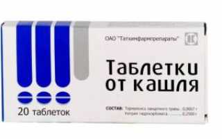 Таблетки от кашля