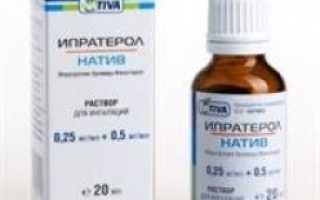 Ипратерол Натив – для ингаляций: инструкция по применению и действие