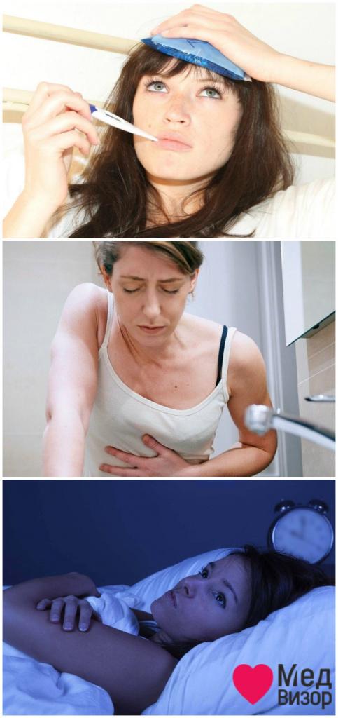 Симптомы дисменории: температура 37-38; тошнота и рвота; проблемы со сном. Диарея температура болит спина