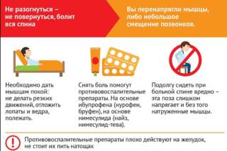 Носил тяжести болит спина