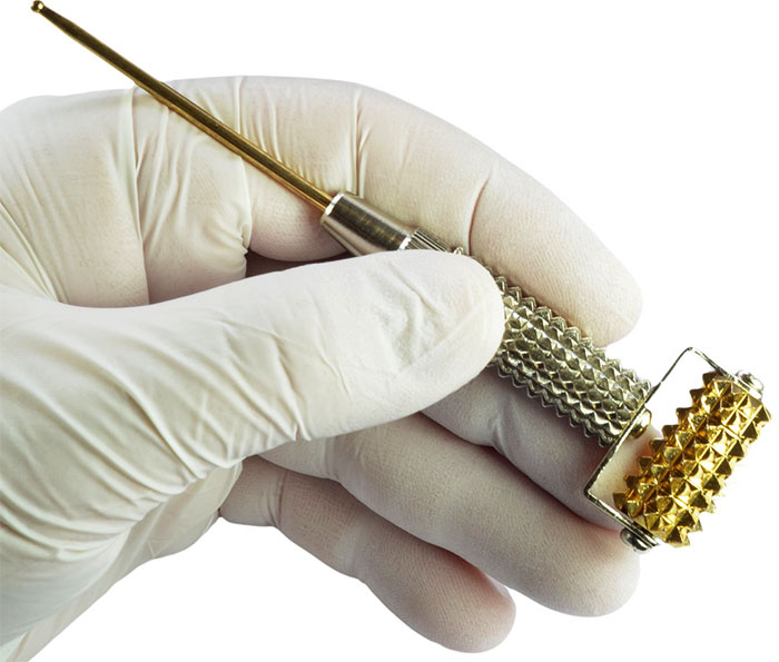 Акупунктурный щуп с массажным роликом